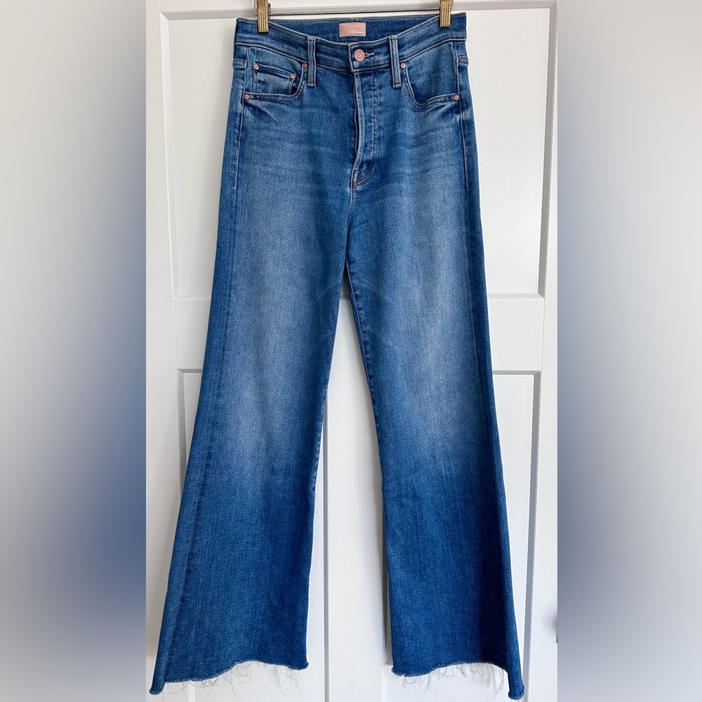 Mother 'The Tomcat Roller Fray' Wide-Leg Jean in Groovy Kind of Love | size 27 - Picture 4 of 11